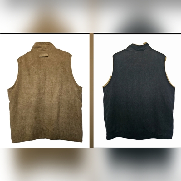 Weatherproof Vintage Men's Reversible Black Brown Large Casual Outdoor Vest - Picture 2 of 12